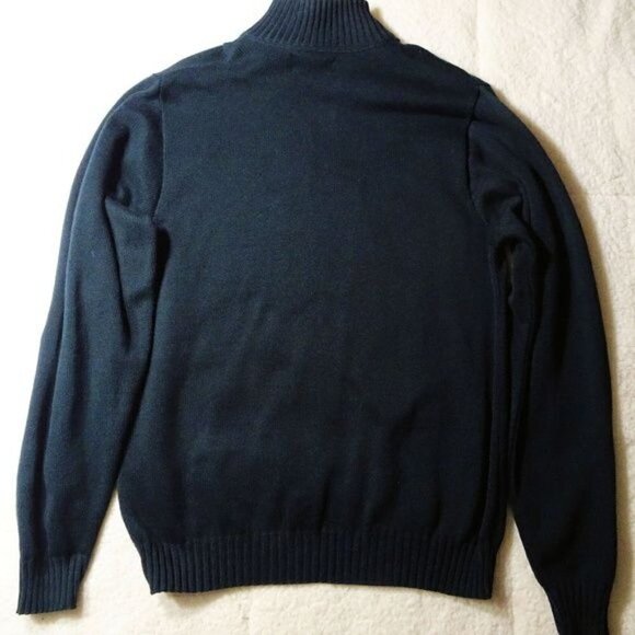 NWT US Polo Assn  Black 1/4 Zip Long Sleeve Sweater Large NEW - Picture 2 of 7